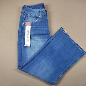 Wax Jean Mom Jeans Women's 5/27 culottes capris NEW high waist raw hem - Picture 1 of 7