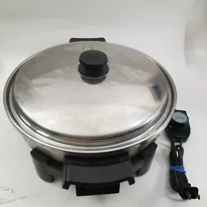 Saladmaster 7256 STAINLESS STEEL 12" ELECTRIC SKILLET Vapo Lid - Picture 1 of 12