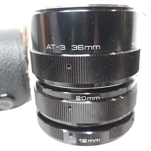 Vivitar AT-3 Auto Macro Extension Tube Set for Nikon F w/Case No Caps NICE - Picture 1 of 12