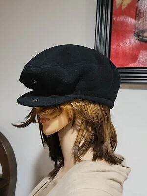 Vintage Conte of Florence Size 59/L Trapper Goretex Cap Hat Skiing Black  - Image 1 of 4