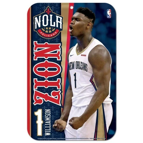 ZION WILLIAMSON NEW ORLEANS PELICANS 11"X17" PLASTIC SIGN DURABLE POSTER NBA Cover