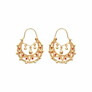 Boucles d'Oreilles en Plaqué Or 18 carats - Créoles Gitanes Baroque - Bild 1 von 3