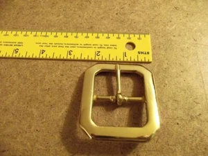 1 1/2" Solid Brass Oblong Clipped Corner Buckle - Picture 1 of 1