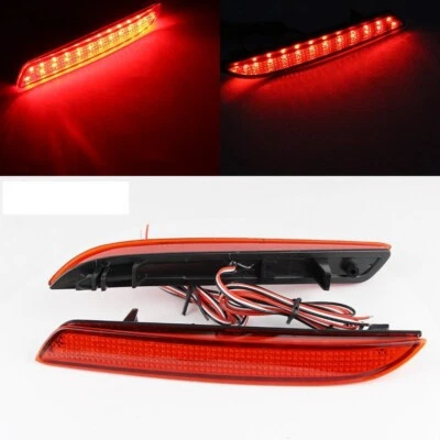 Red Lens LED Bumper Reflector Tail Stop Brake Lights For 2010-2014 Honda Insight - Image 1 of 4