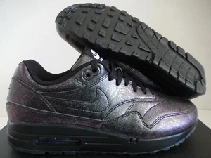 NIKE AIR MAX 1 PREMIUM ID "IRIDESCENT" BLACK-BLACK SZ 10 RARE!! [938522-991] - Picture 1 of 5