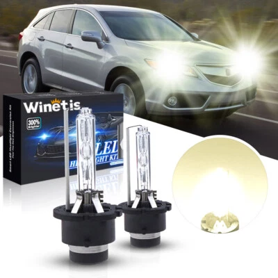 D2S 4300K OEM White 35W HID Headlight Bulbs For Acura RDX 2007-2015 Low Beam - Image 1 of 4