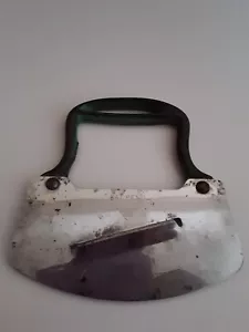 Vintage Acme Stainless Steel Rocker Knife Chopper Slicer Cast Iron Handle - Picture 1 of 13