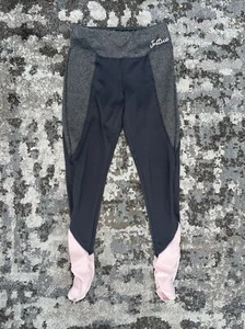 Justice Active Girls Leggings Size 7 Gray And Pink - Picture 1 of 4