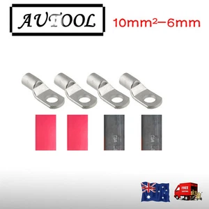 4 X Battery Cable Lead Lug Terminals 10-6 for Electrical wire 8 B&S cable OZ - Picture 1 of 3