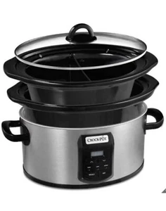 Crock-Pot CrockPot CSC054 Digital Slow Cooker Family SizeXL 5.6L + 2.4L Capacity - Picture 1 of 9