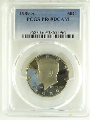 1989-S PCGS PR69DCAM 50C KENNEDY PROOF HALF DOLLAR - Image 1 of 4