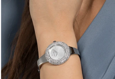 Swaroverski Crystal Quartz Silver - Swiss Made- Ladies Watch - Image 1 of 2
