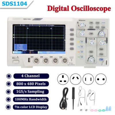 OWON SDS1104 Oscilloscope 4-Channel Digital 100MHZ Bandwidth 1GS/s Sampling Rate - Image 1 of 4