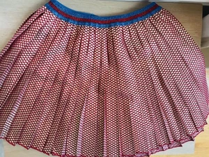 Rockets Of Awesome Girls Pleated Skirt 10, Red, Silver Shiny, Wonder Woman! - Picture 1 of 6