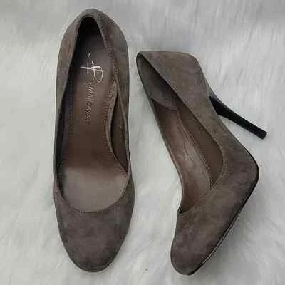 Novo Salto Feminino B.Makowski BRNEVE Camurça Biqueira Arredondada Tamanho 8 - Imagem 1 de 4