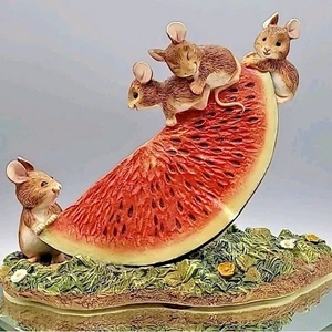 Merrie Mice Border Fine Arts 'Melon Rock and Roll' 107655 Enesco - Picture 1 of 7