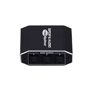 1 in 3 Out Aluminum Alloy Spdif Toslink Optical Digital Audio Splitter 1x3 E - Picture 1 of 12