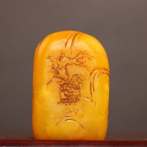 Treasure Field Huangshi Seal Exquisite Carving Thin Intent Old Idle Seal - Picture 1 of 6