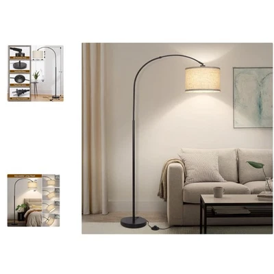 Arc Floor Lamps Modern Standing Lamp Tall Pole Lamp Arched Reading Light Black - Image 1 of 4