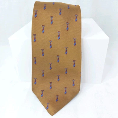Corbata Paul Frederick Gold Repp con corbatas integrales seda Italia 60"x3,5" Foto 1 de 4