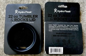 2 - HYDRO FLASK 22 oz Black Tumbler & Rocks Lids - NWT - Picture 1 of 3
