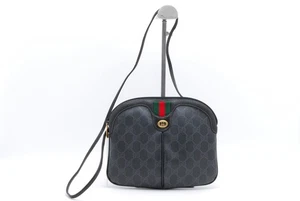 Vintage Gucci Crossbody Shoulder Bag PVC GG Supreme Black - Picture 1 of 20