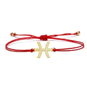 Pisces Zodiac Red String Protection Bracelet - Bild 1 von 2