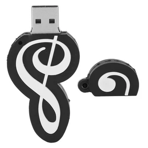 (64GB)CUTE BLACK NOTE APPEARANCE USB FLASH DRIVE DATA TRANSFER USB STICK MUSIC - Afbeelding 1 van 12
