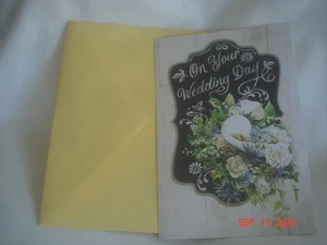 Vintage PUNZE MARJOLEIN BASTIN Nature's Skizzenbuch HOCHZEITSKARTE & UMSCHLAG USA - Bild 1 von 10
