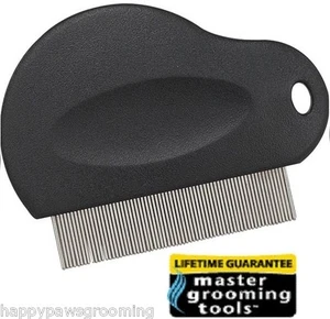 Master Grooming Tools Contoured Grip Fine Tooth FLEA COMB All Coat/Breed Dog Cat - Picture 1 of 4