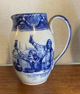 *RARE* Royal Doulton Large Flow Blue Pitcher7" God Bless The King Excellent - Picture 1 of 7