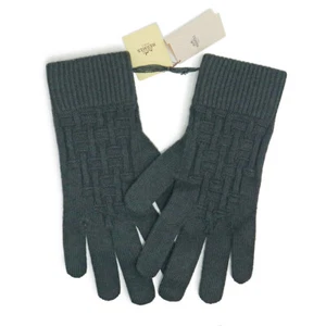 Guantes HERMES Gants Homme Paco 100 % cachemir, Vert De Gris - Imagen 1 de 6