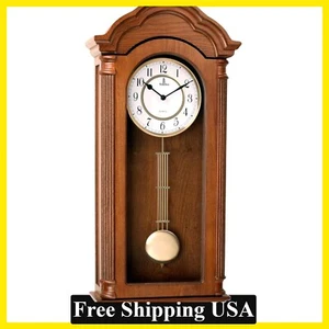 Wall Clock Battery Operated Large Hanging Grandfather Wall Clock with Pendulum - Picture 1 of 10