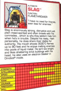 G2 Transformers Dinobot SLAG Generation 2 1993 TECH SPECS File Card two - Picture 1 of 2