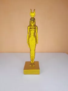 UNIQUE ANCIENT EGYPTIAN STATUE Of Goddess Hathor Pharaonic Stone Handmade - Picture 1 of 5