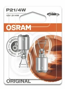 2 x Osram 7225 P21/4W 12v BAZ15d Metal Base Original Line Spare Automotive Bulbs - Picture 1 of 4