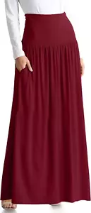 Maxi Skirts for Women Ankle Length Skirt Casual Long Skirt High Waisted Maxi Ski - Picture 1 of 12