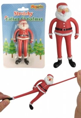 ‎MBB STRETCHY FATHER CHRISTMAS Stocking Filler Toy Loot Party Bag Children Kids Xmas