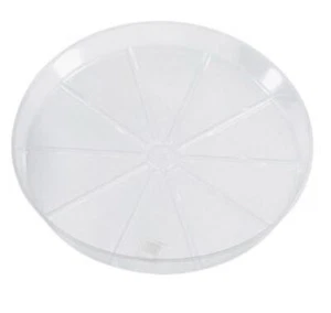 Blue Ribbon VS4 4" Inch Clear Vinyl Plant Planter Bottom Saucers - Pack of 50 - Picture 1 of 2