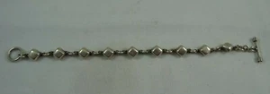 Vintage Taxco Sterlingsilber Puff Diamant Link Armband 16 Gramm 9 mm 7,5 Zoll - Bild 1 von 8