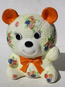Teddy Bear Figurine Napcoware Planter Ceramic Porcelain Hand Painted Made Japan - Picture 1 of 1