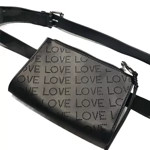 Riñonera Bolso Cinturón Cuero Negro Rebecca Minkoff LOVE RM 100419 Talla L/XL - Imagen 1 de 8