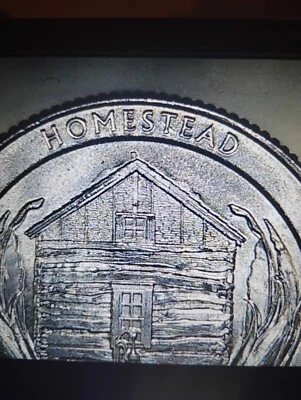 2015-D!! HOMESTEAD MULTI ERROR QUARTER .. DDR + "SNOWY ROOF" DIE CHIP ERROR  - Image 1 of 4