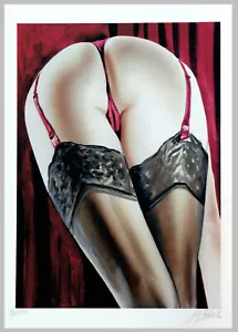 AKT NUDE Pin up NO. 191 EROTIK Bild EROTIC Print Art Kunst Grafik Graphic sign. - Bild 1 von 2