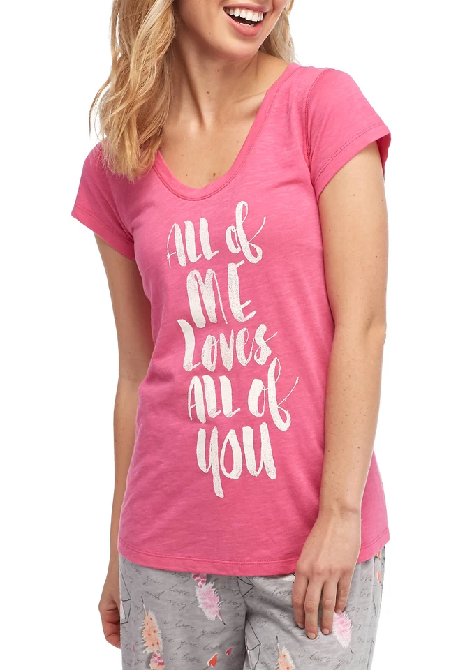 Camisa/top pijama para mujer HUE "All Of Me", rosa talla M Foto 1 de 1