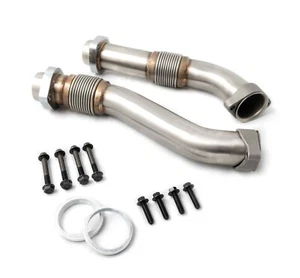 Heavy Duty Stainless Steel Bellowed Up Pipe Kit Early 1999 Ford 7.3L Powerstroke - Picture 1 of 2