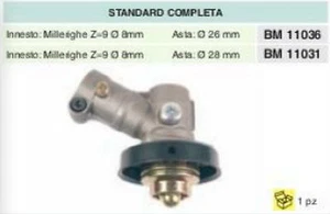 COPPIA CONICA DECESPUGLIATORE UNIVERSALE COMPLETA PER ASTA Ø 26 MILLERIGHE 8mm - Picture 1 of 1