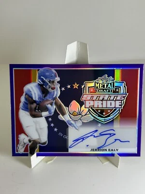 2022 Leaf /25 Autograph Jerrion Ealy Football Card SP-JE1 - Image 1 of 2