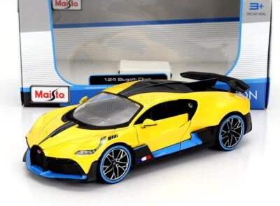 MODELLINO AUTO STATICO MAISTO BUGATTI DIVO 2018 GIALLO MODELLISMO SCALA 1/24 - Immagine 1 di 4