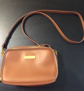 Joy & Iman Leather Organizer Crossbody Tassel Purse -brown - Picture 1 of 4